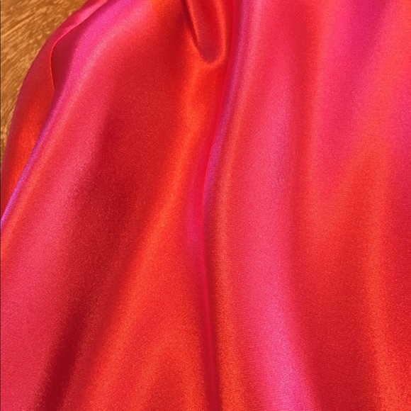 Morgan & Co Pink Satin Halter Gown, Size 3/4 - Picture 6 of 6